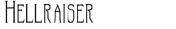 Hellraiser font preview